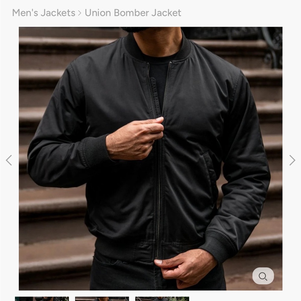 Thursday boot co union bomber jacket Large black - Picture 3 of 8